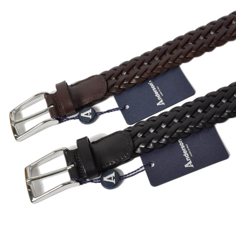 Anderson'sメッシュレザーベルト商品写真