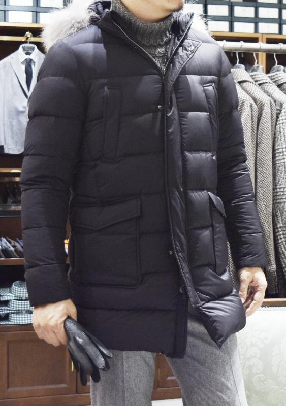 HERNO ヘルノ ダウンコートツ着用写真