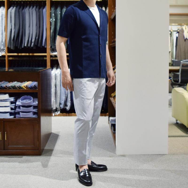 LARDINI ラルディーニ ニットシャツ着用写真