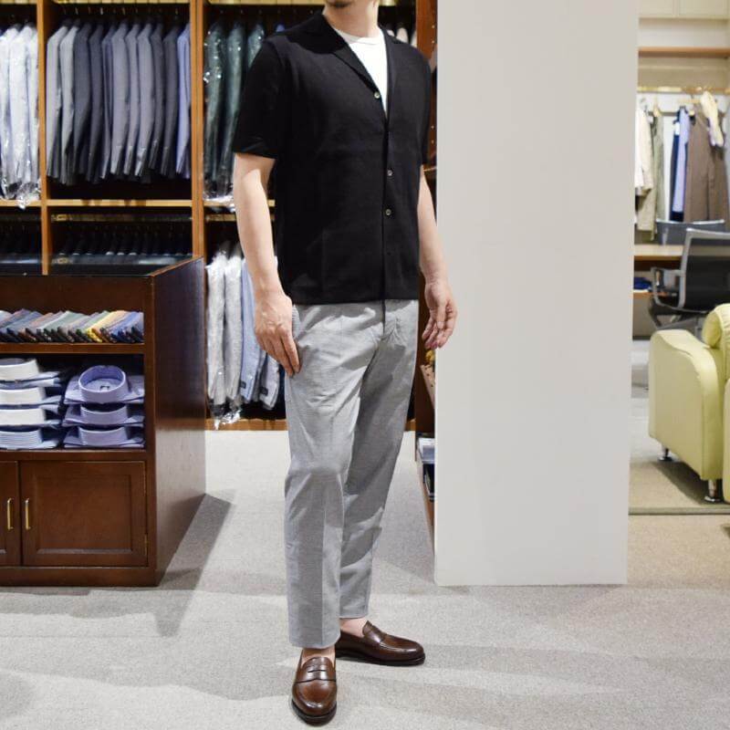 LARDINI ラルディーニ ニットシャツ着用写真