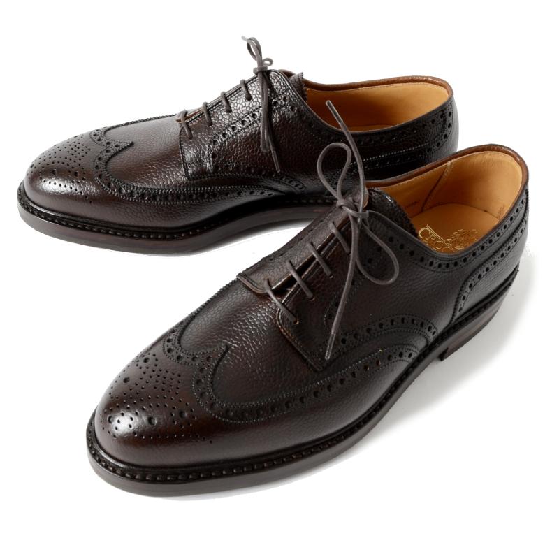 Crockett＆Jones クロケット＆ジョーンズ PEMBROKE SCOTCHGRAIN フルブローグ ダイナイトソール ダークブラウン