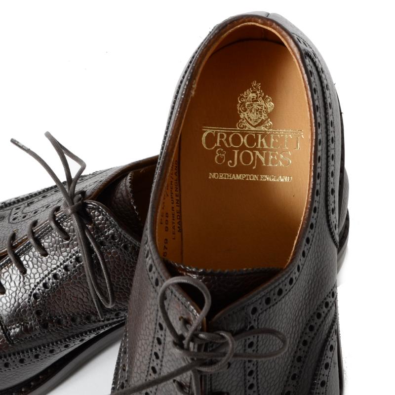 Crockett＆Jones クロケット＆ジョーンズ PEMBROKE SCOTCHGRAIN フルブローグ ダイナイトソール ダークブラウン