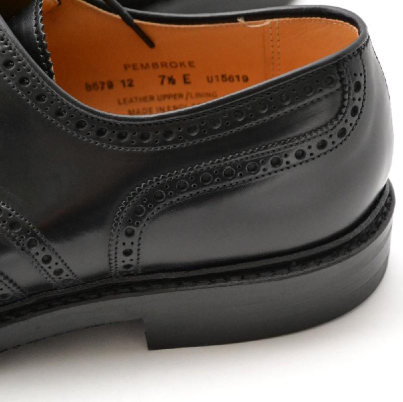 Crockett＆Jones クロケット＆ジョーンズ PEMBROKE BLK CAVALRY CALF フルブローグ ダイナイトソール ブラック キャバルリーカーフ