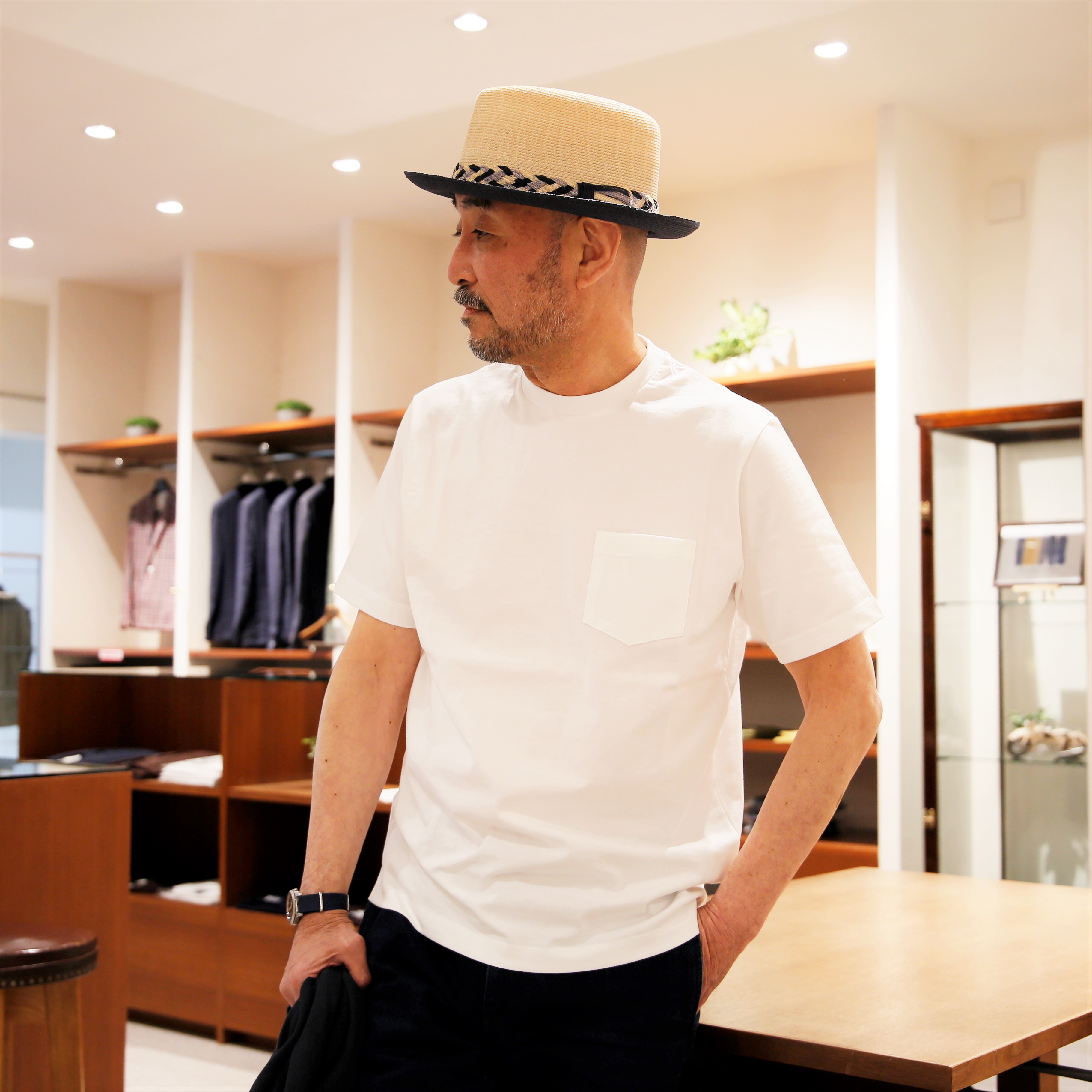 【Canali】コットンジャージTシャツ TOMORROWLAND tシャツ 40ゲージコットンジャージー ショート