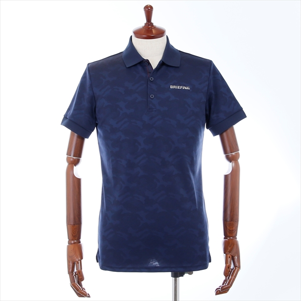 BRIEFING GOLF ブリーフィングゴルフ [春夏] シャドーカモフラ ストレッチ ポロシャツ メタリックロゴ MENS CAMO JQ POLO BBG221M03