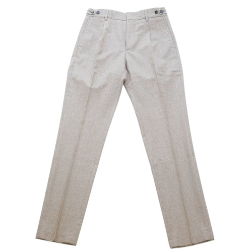 ◆【BERWICH(ベルウィッチ)/秋冬/コットンギャバジン2プリーツテーパードグルカパンツ (SCOTCH GURKHA-LR3000)】[brw2280111-44] BERWICH ベルウィッチ [秋冬] ウールコットンパンツ ピンチェック 1