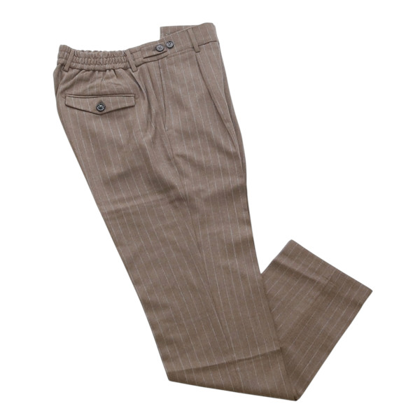 BERWICH ベルウィッチ [秋冬] ウールカシミヤパンツ ペンシルストライプ 1プリーツ ジャーリング BERTO ベルト ZG1548