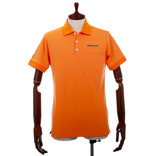 【新品タグ付き】SサイズBRIEFING ブリーフィング ポロシャツ オレンジ BRIEFING GOLF - WOMENS SLEEVE LOGO POLO RELAXED FIT