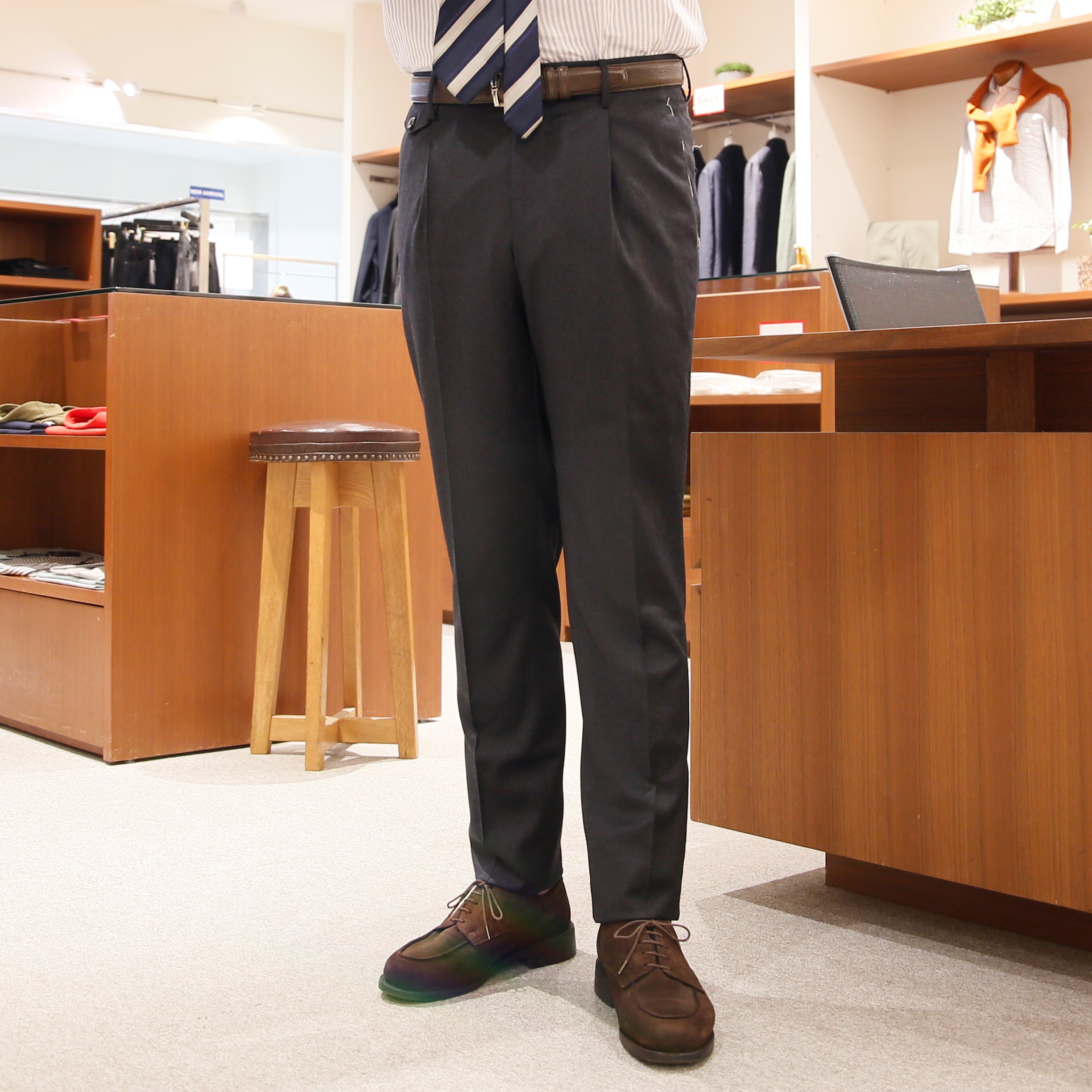 MU PT TORINO ウール パンツ GENTLEMAN FIT 秋冬 PT TORINO【ピーティートリノ】[秋冬] サキソニー ストレッチ