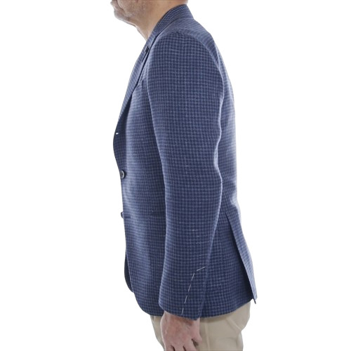 春夏 LARDINI / ウールリネン ハウンドトゥース ジャケット LARDINI ラルディーニ [春夏] ウールリネン ハウンドトゥース