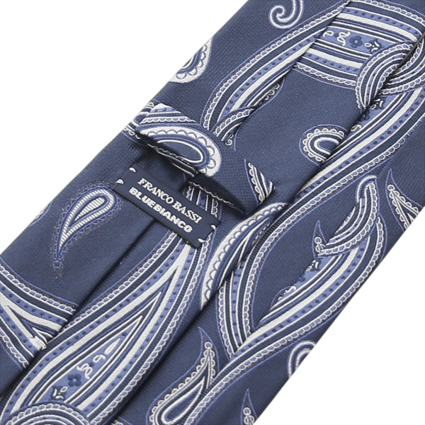 FRANCO BASSI フランコバッシ ジャガードペイズリー シルク タイ FB37S E