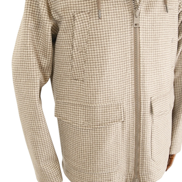 タグ付HERNO RESORT シルクカシミアフーデッドブルゾン 48 ベージュ HERNO ヘルノ [秋冬] Resort リゾート カシミヤ フーデッドブルゾン