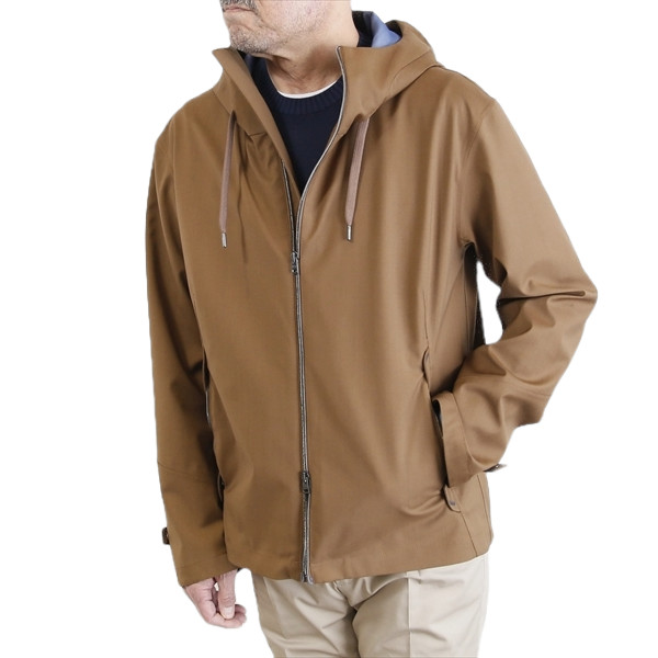 HERNO ヘルノ [春夏] Loro Piana STORM SYSTEM フーデッドブルゾン