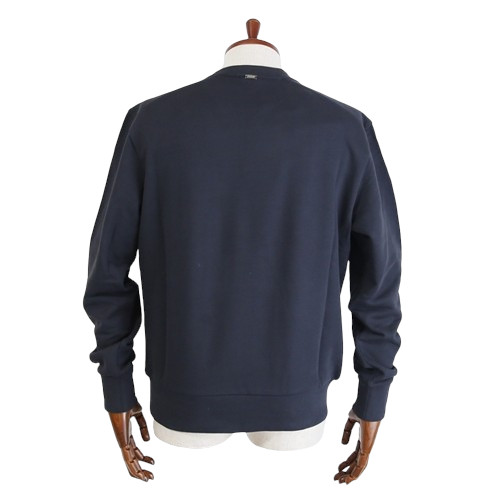 【美品】【国内正規品】ヘルノ HERNO スウェット ブルゾン 異素材 48 HERNO ヘルノ 異素材 切替 ジャケット メンズ ブルゾン L 裏起毛 48