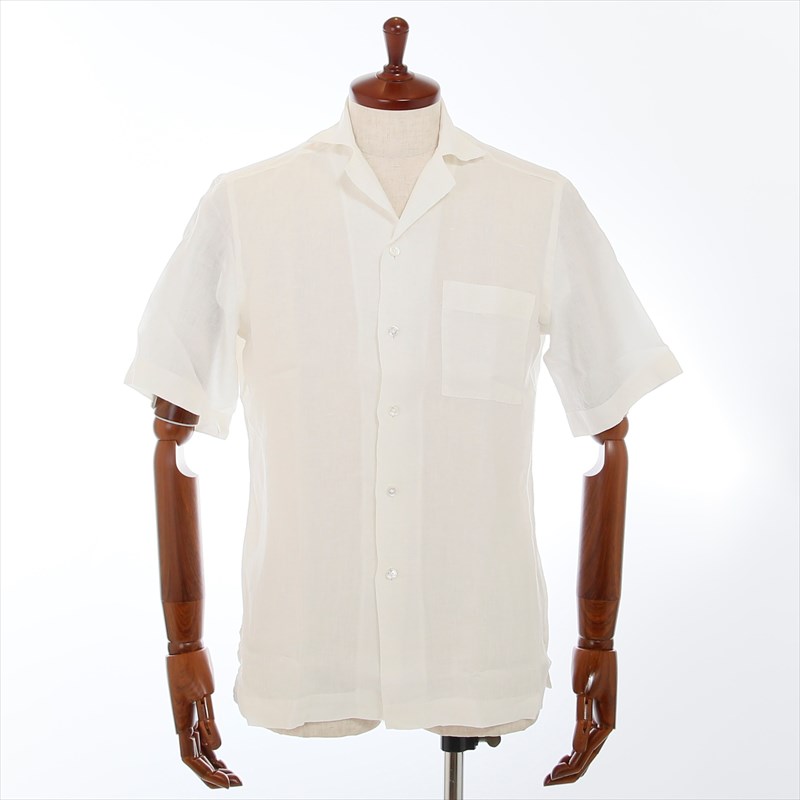 美品 Bagutta NEW MAUI オープンカラー リネンシャツ バグッタ BAGUTTA【バグッタ】[春夏] オープンカラーシャツ MAUI
