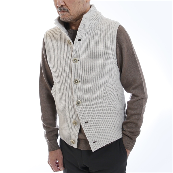 HERNO ヘルノ Resort [秋冬] フーデッド ローゲージニットベスト MC009UR