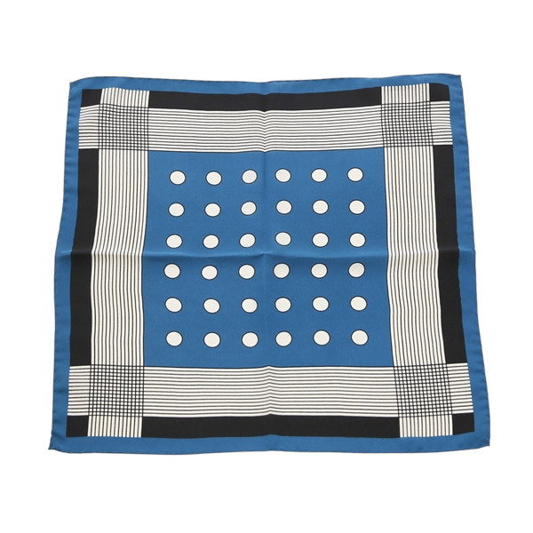 MONTURE モンチュール シルク ポケットチーフ ラインドット MON/CHI37S A