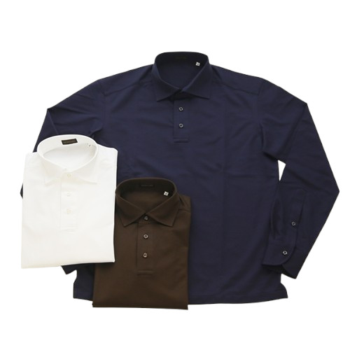 MONTURE モンチュール ロングスリーブポロシャツ 鹿の子 MON/POLO LS