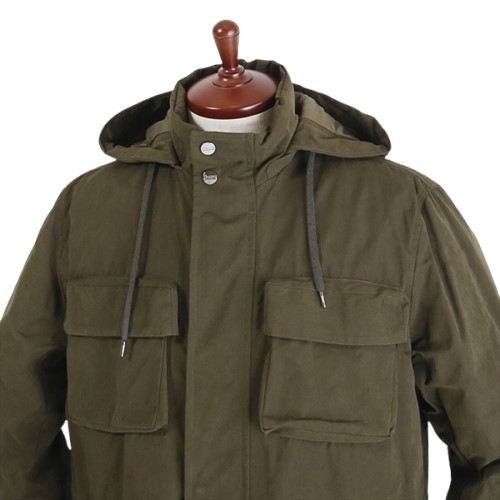 HERNO ヘルノ [秋冬] M-65 ワックスコットン ブルゾン ダウン