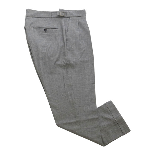 BERWICH ベルウィッチ [秋冬] マイクロサキソニーストレッチウールパンツ ピンチェック ベルトレス 2プリーツ SCOTCH スコッチ MZ1851X