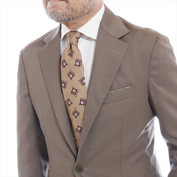 De Petrillo デ ペトリロ [春夏] スーツ ウール ブラウングレー 1