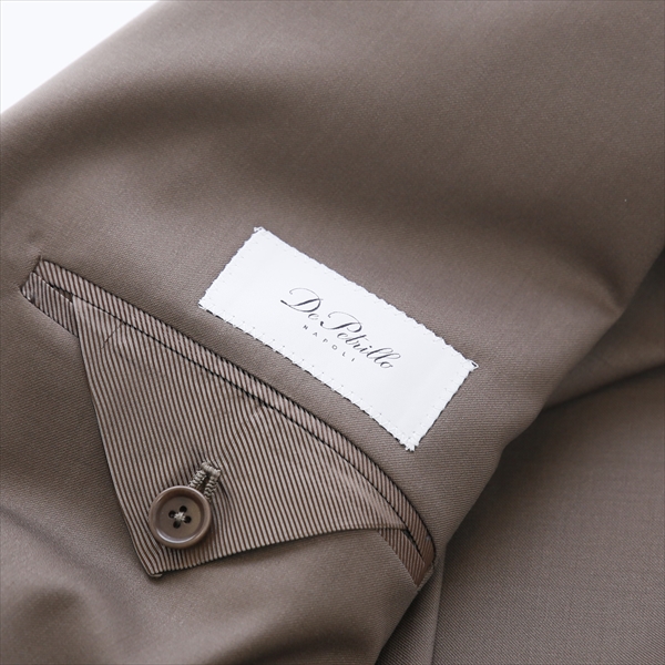 【新品未使用】デ・ペトリロ　ブラウン　ソリッドスーツ　46 新品未使用】デ・ペトリロ ブラウン ソリッドスーツ 46 De Petrillo